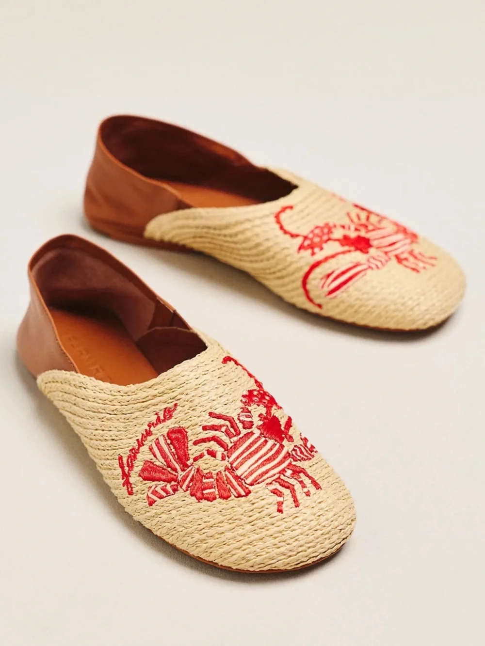 Farm Rio Lobster Raffia Flats - Picture 1 of 3